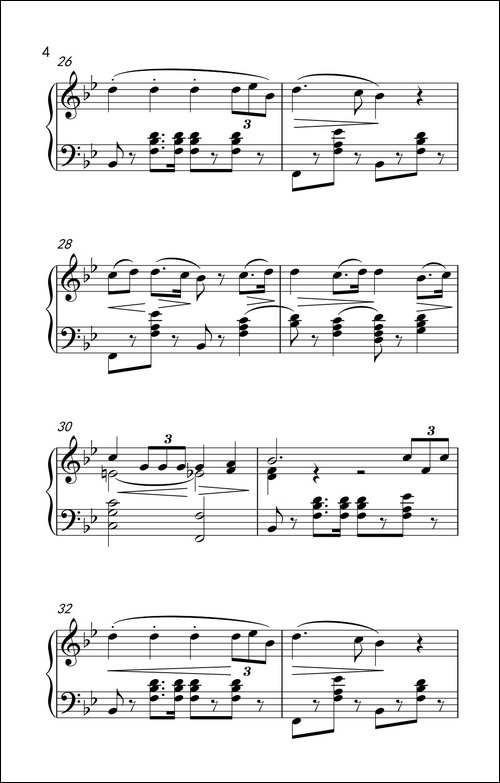大进行曲-老年大学 钢琴教程 3-钢琴谱