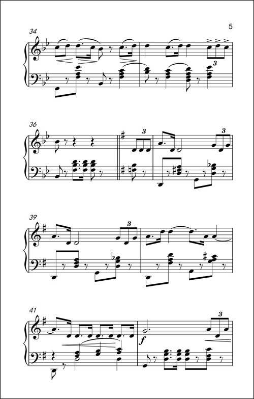 大进行曲-老年大学 钢琴教程 3-钢琴谱