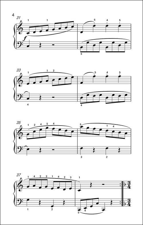 小奏鸣曲-老年大学 钢琴教程 3-钢琴谱