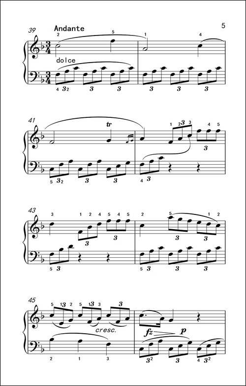 小奏鸣曲-老年大学 钢琴教程 3-钢琴谱