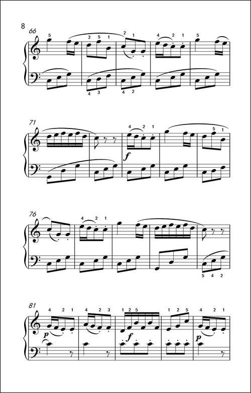 小奏鸣曲-老年大学 钢琴教程 3-钢琴谱