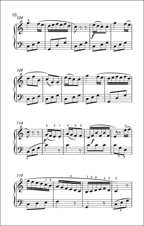 小奏鸣曲-老年大学 钢琴教程 3-钢琴谱