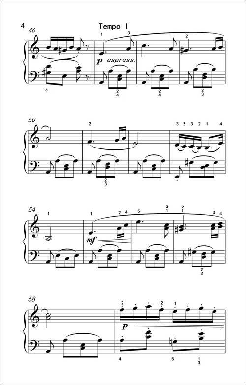 匈牙利舞曲第五号-老年大学 钢琴教程 3-钢琴谱