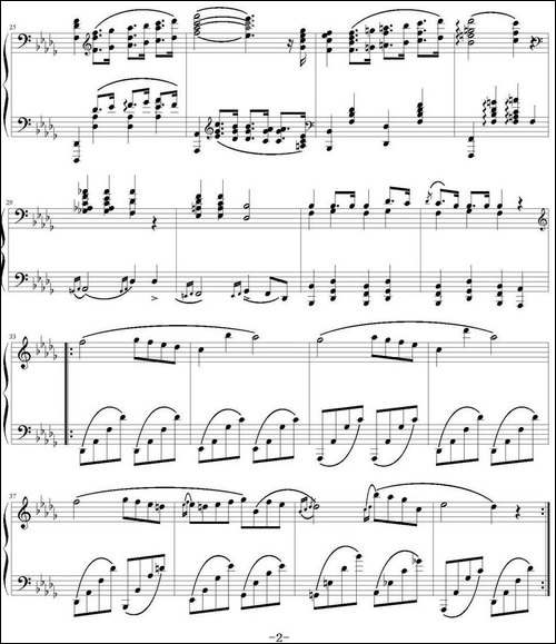葬礼进行曲-选自《奏鸣曲》，Op.35-钢琴谱