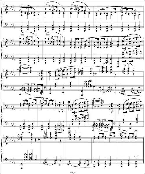 葬礼进行曲-选自《奏鸣曲》，Op.35-钢琴谱