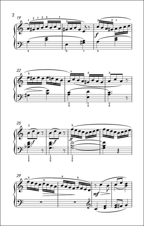 第三级 2.练习曲-中央音乐学院 钢琴-业余考级教程 1-3级-钢琴谱