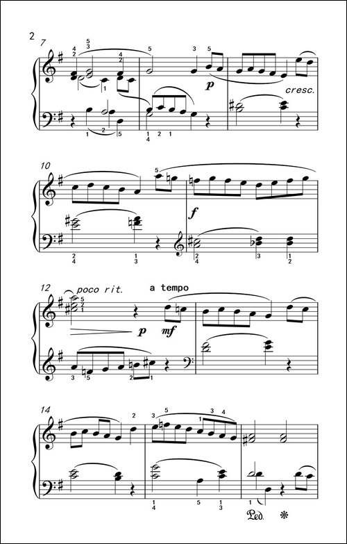 第三级 1.帕都亚那舞曲-中央音乐学院 钢琴-业余考级教程 1-3级-钢琴谱