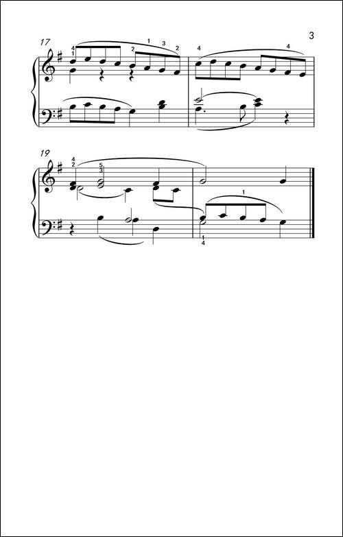 第三级 1.帕都亚那舞曲-中央音乐学院 钢琴-业余考级教程 1-3级-钢琴谱