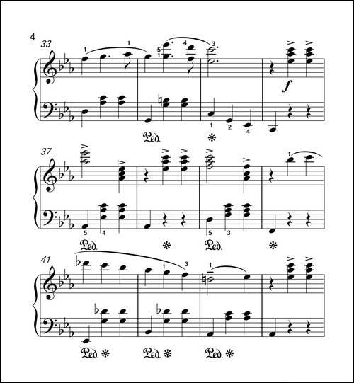 第三级 3.多情圆舞曲-中央音乐学院 钢琴-业余考级教程 1-3级-钢琴谱