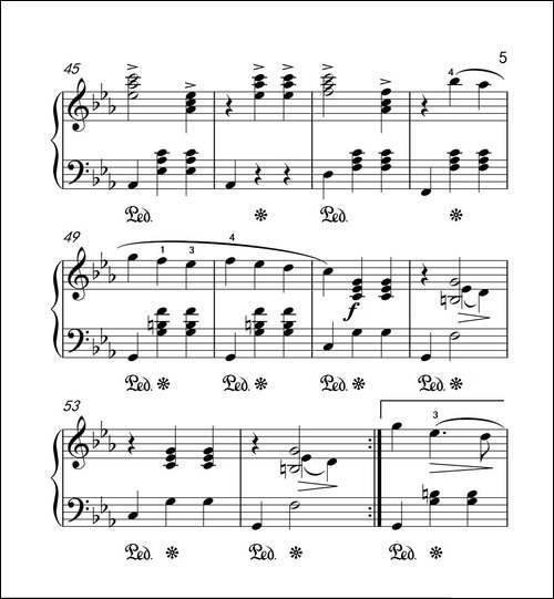 第三级 3.多情圆舞曲-中央音乐学院 钢琴-业余考级教程 1-3级-钢琴谱