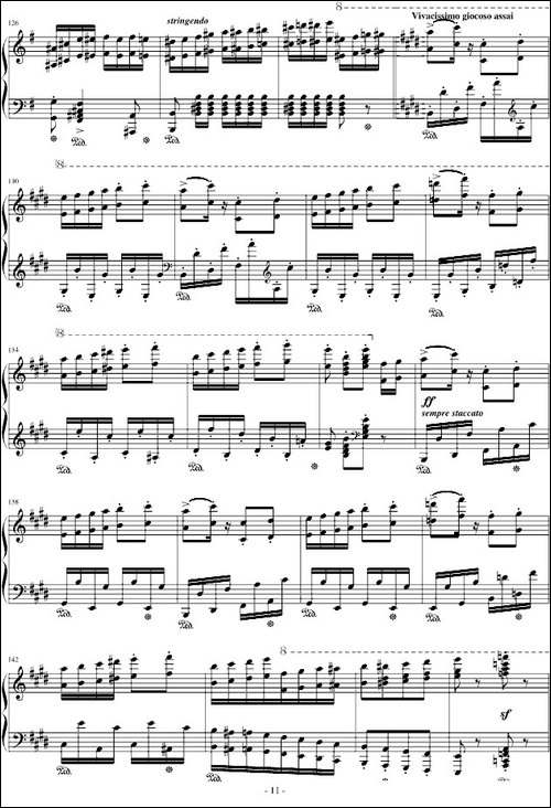 匈牙利狂想曲第10号-钢琴谱