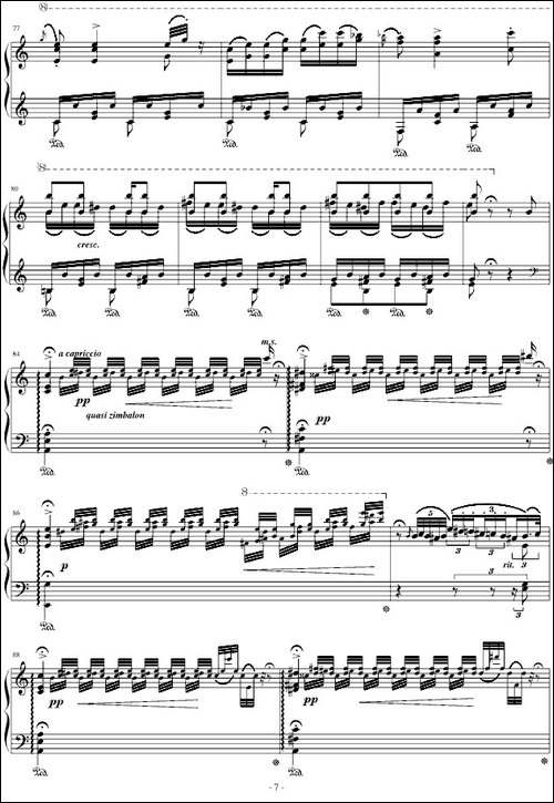 匈牙利狂想曲第10号-钢琴谱