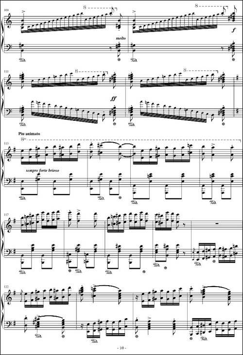 匈牙利狂想曲第10号-钢琴谱