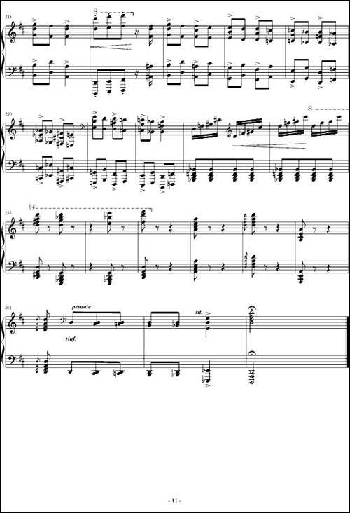 匈牙利狂想曲第7号-钢琴谱
