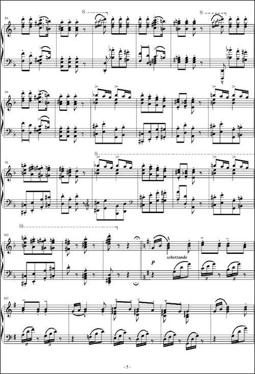匈牙利狂想曲第7号-钢琴谱