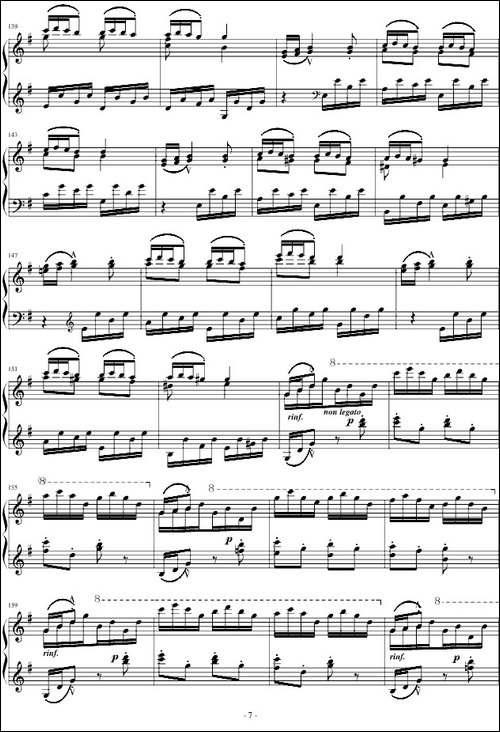 匈牙利狂想曲第7号-钢琴谱
