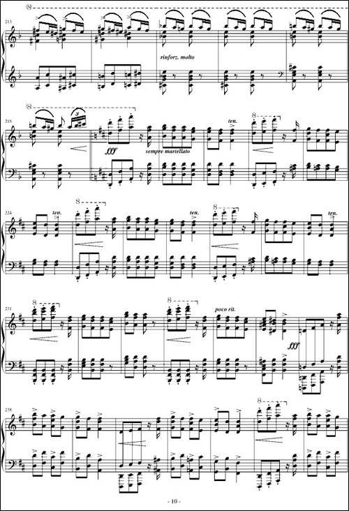 匈牙利狂想曲第7号-钢琴谱