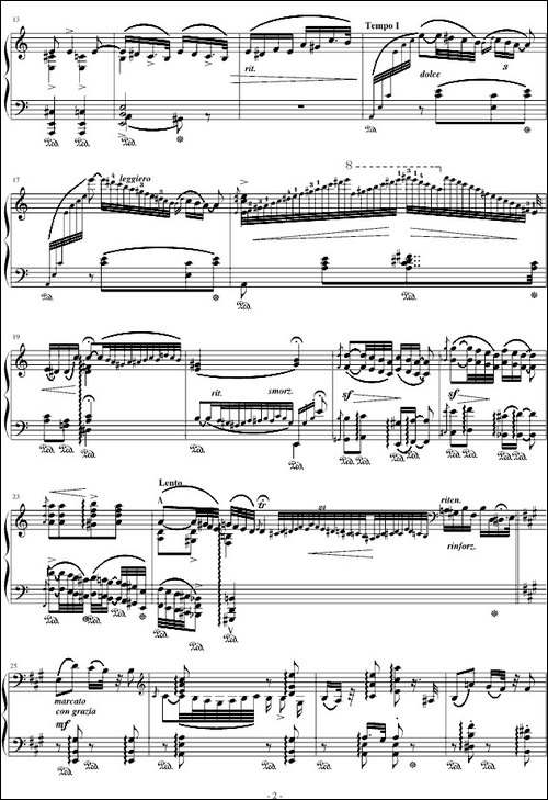 匈牙利狂想曲第13号-钢琴谱