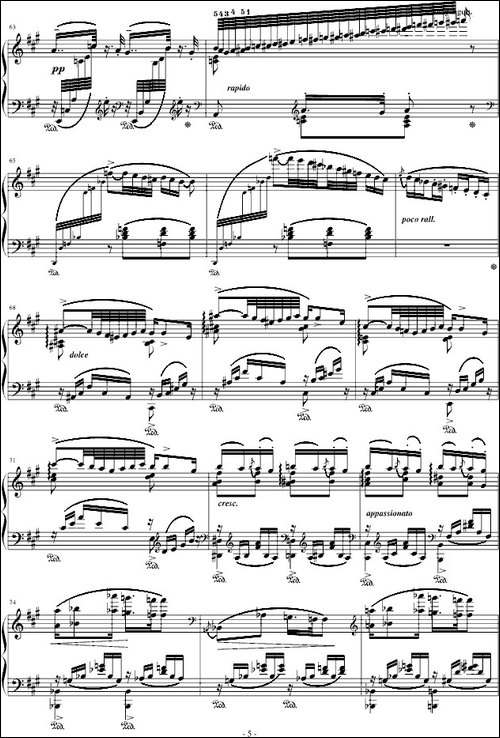 匈牙利狂想曲第13号-钢琴谱
