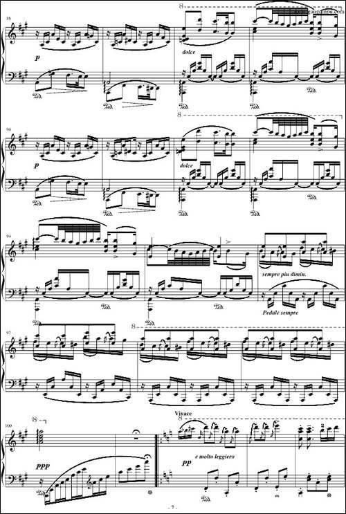 匈牙利狂想曲第13号-钢琴谱
