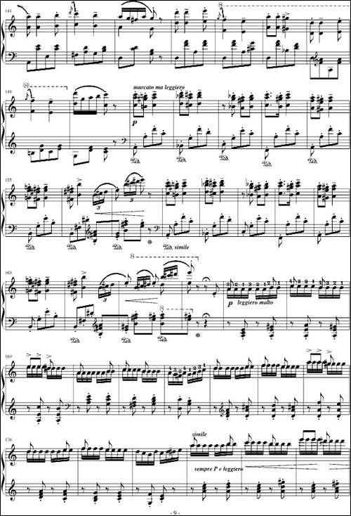 匈牙利狂想曲第13号-钢琴谱