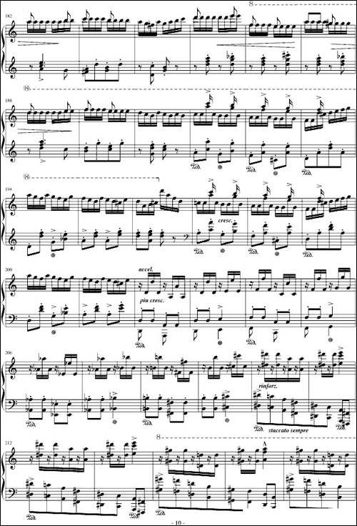 匈牙利狂想曲第13号-钢琴谱