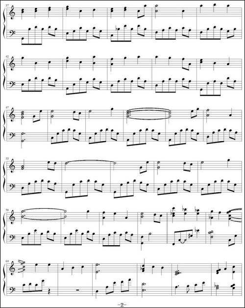 世界的约定-《哈尔的移动城堡》主题曲、弹琴吧制谱版-钢琴谱