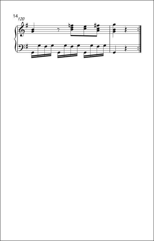 第六级 2.G大调奏鸣曲 莫扎特-中央音乐学院 钢琴-业余考级教程 4-6级-钢琴谱