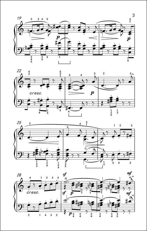 第六级 1.小精灵舞曲-中央音乐学院 钢琴-业余考级教程 4-6级-钢琴谱