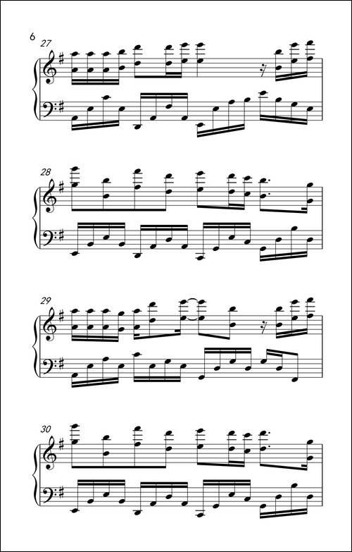 逍遥-《新笑傲江湖》片头曲-钢琴谱