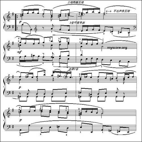 巴赫初级钢琴曲之二十七：萨拉班德舞曲-钢琴谱