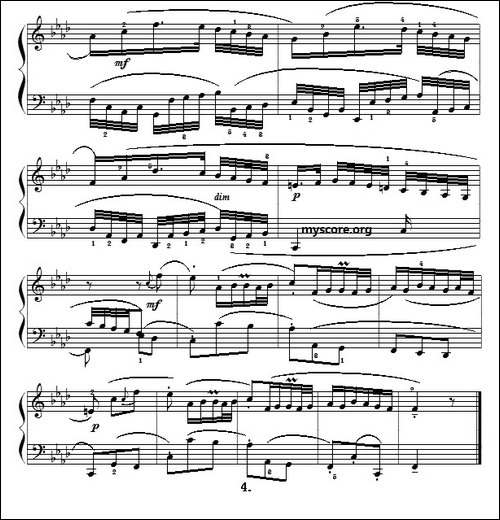 巴赫初级钢琴曲之二十八：序曲-钢琴谱