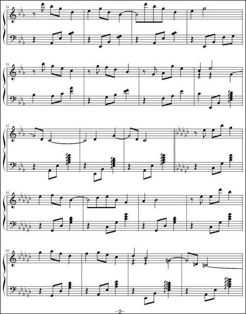 Papillon-选自《Songs From A Secret Garden》-钢琴谱