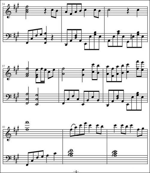 森林狂想曲-钢琴谱