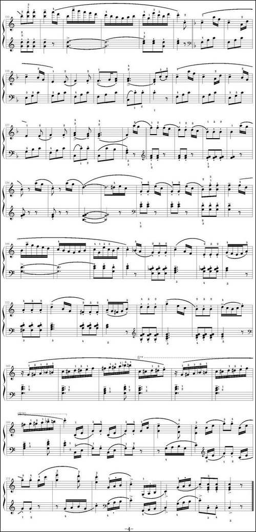 库劳C大调钢琴小奏鸣曲-Op.55，No.1-足球小将制谱版-钢琴谱