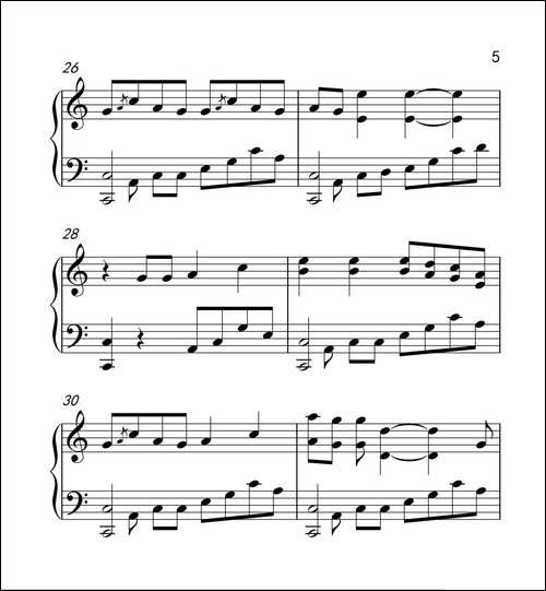 雾里看花-《弹吧音教》制谱版-钢琴谱