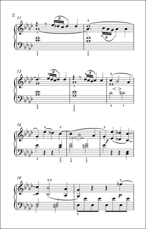 奏鸣曲 Opus 2 Nr.1 第一乐章-贝多芬奏鸣曲集 1-钢琴谱