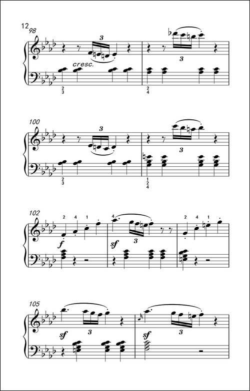 奏鸣曲 Opus 2 Nr.1 第一乐章-贝多芬奏鸣曲集 1-钢琴谱