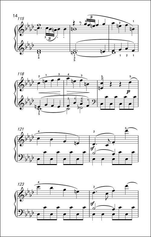 奏鸣曲 Opus 2 Nr.1 第一乐章-贝多芬奏鸣曲集 1-钢琴谱