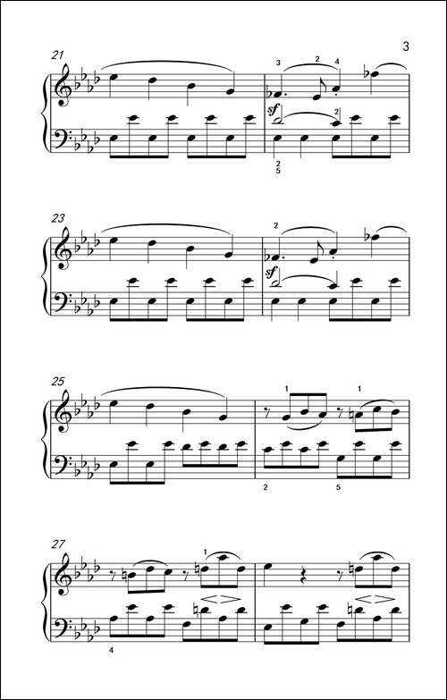 奏鸣曲 Opus 2 Nr.1 第一乐章-贝多芬奏鸣曲集 1-钢琴谱