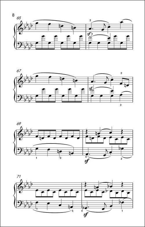 奏鸣曲 Opus 2 Nr.1 第一乐章-贝多芬奏鸣曲集 1-钢琴谱