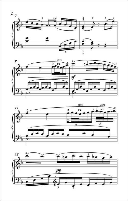 奏鸣曲 Opus 2 Nr.1 第二乐章-贝多芬奏鸣曲集 1-钢琴谱