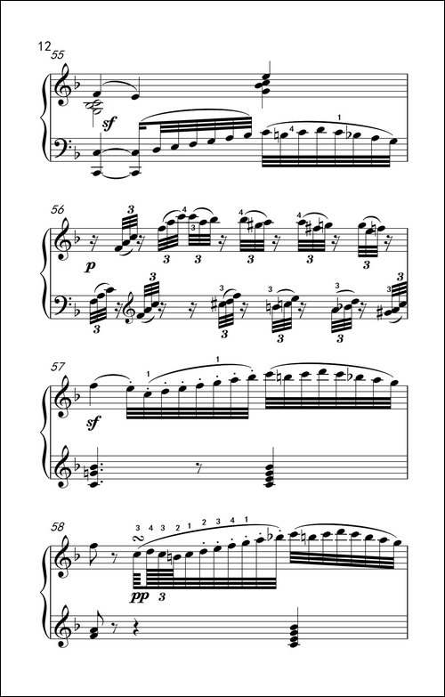 奏鸣曲 Opus 2 Nr.1 第二乐章-贝多芬奏鸣曲集 1-钢琴谱