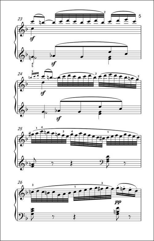 奏鸣曲 Opus 2 Nr.1 第二乐章-贝多芬奏鸣曲集 1-钢琴谱