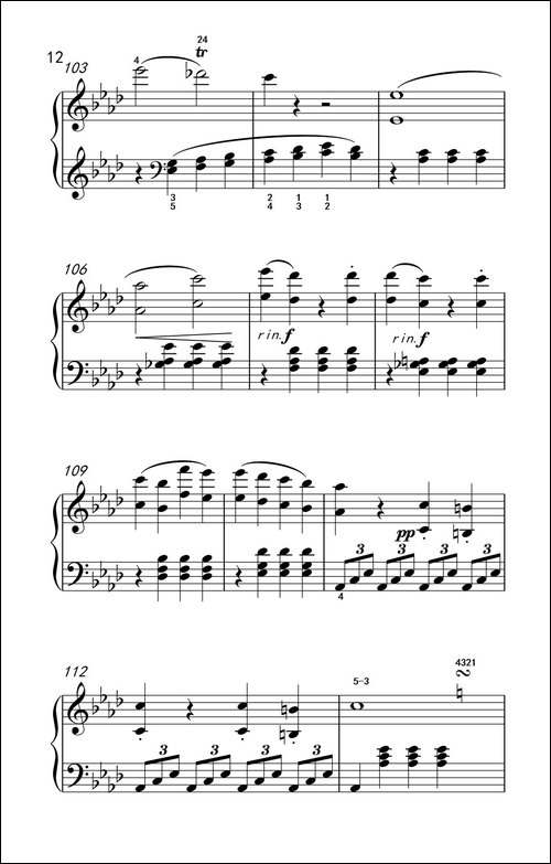 奏鸣曲 Opus 2 Nr.1 第四乐章-贝多芬奏鸣曲集 1-钢琴谱