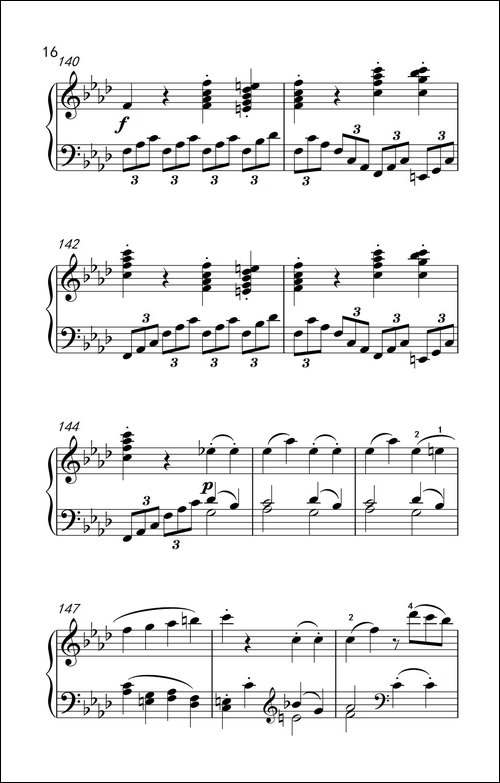 奏鸣曲 Opus 2 Nr.1 第四乐章-贝多芬奏鸣曲集 1-钢琴谱