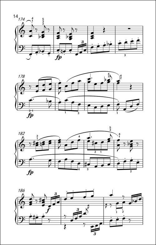 奏鸣曲 Opus 2 Nr.2 第一乐章-贝多芬奏鸣曲集 1-钢琴谱