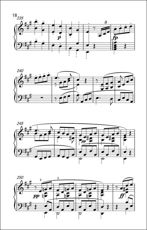 奏鸣曲 Opus 2 Nr.2 第一乐章-贝多芬奏鸣曲集 1-钢琴谱