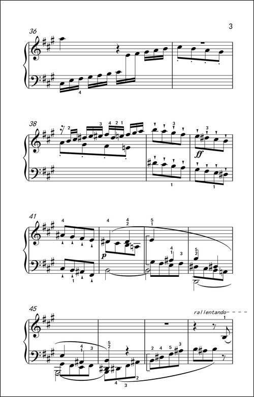 奏鸣曲 Opus 2 Nr.2 第一乐章-贝多芬奏鸣曲集 1-钢琴谱