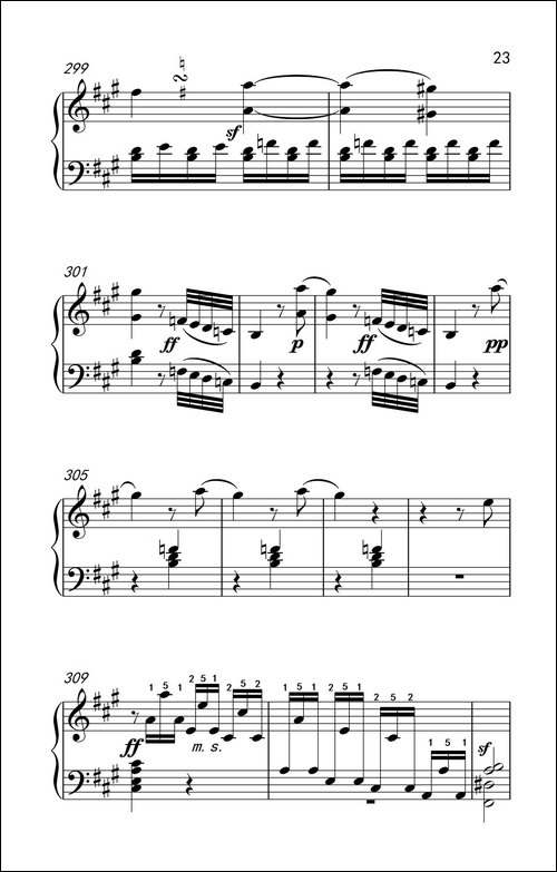 奏鸣曲 Opus 2 Nr.2 第一乐章-贝多芬奏鸣曲集 1-钢琴谱